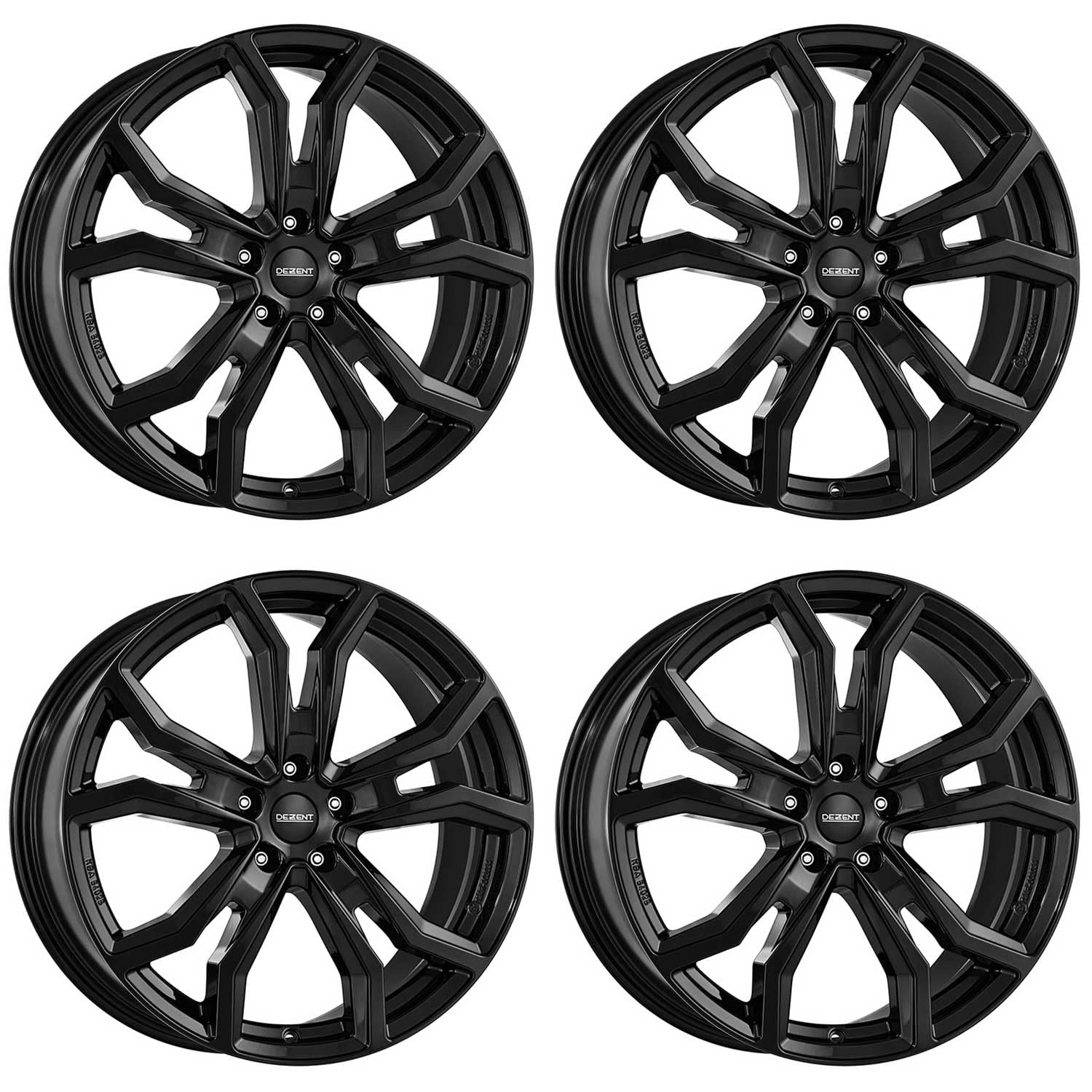 4x Dezent Felgen Alufelgen TV black 6.5Jx16 ET48 5x112 kompatibel mit Skoda Octavia Superb Yeti Karoq Octavia von Dezent