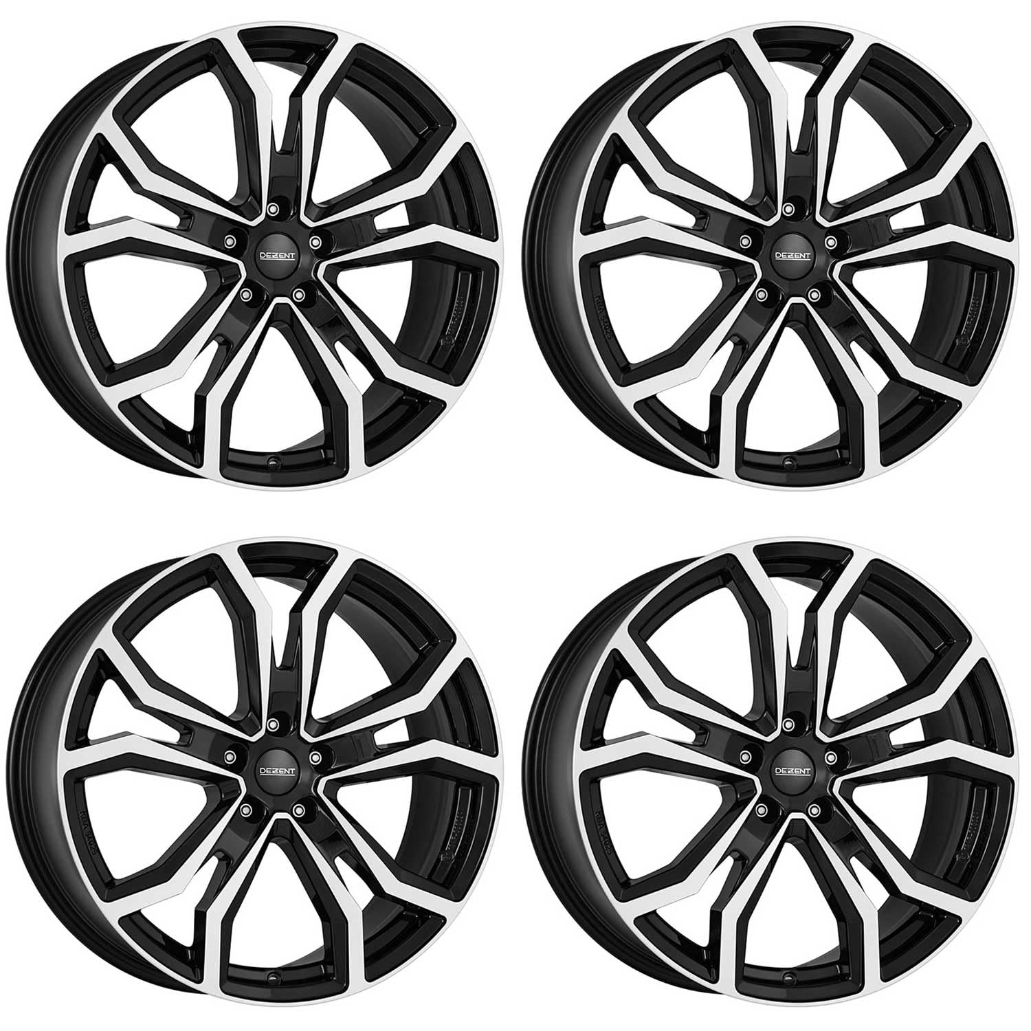 4x Dezent Felgen Alufelgen TV dark 6.5Jx16 ET47 5x108 kompatibel mit Citroen C4 Berlingo C4 Jumpy von Dezent