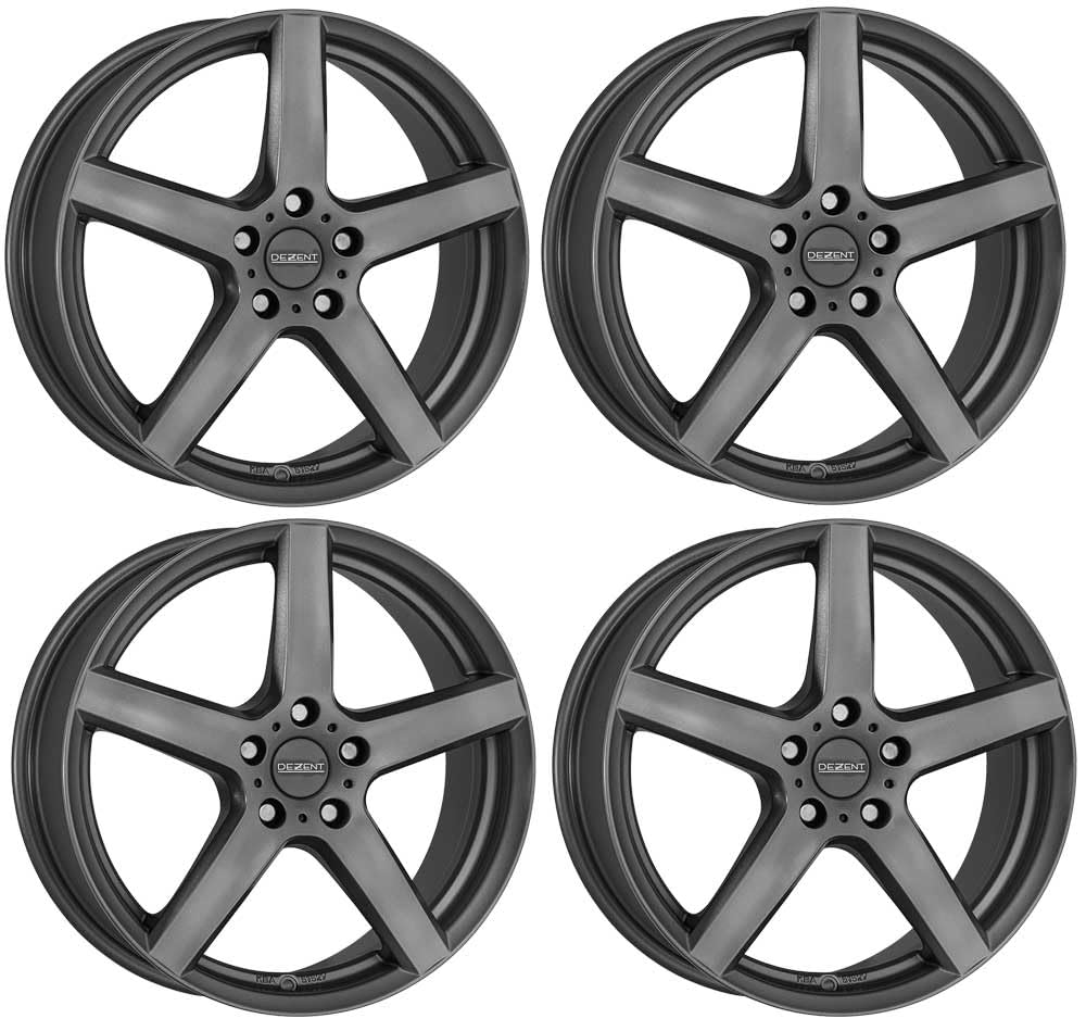 4x Dezent Felgen Alufelgen TY graphite 6.5Jx16 ET44 5x112 kompatibel mit Mercedes Benz A B C CLA A B von Dezent