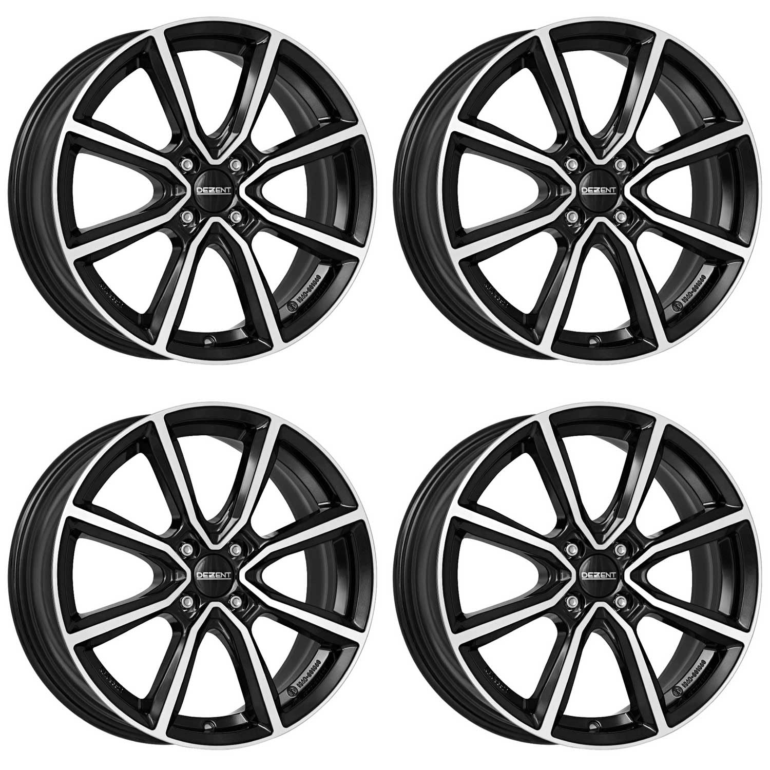 4x Dezent Felgen TN dark 5.5Jx14 ET40 4x100 kompatibel mit Citroen C1 Nemo von Dezent