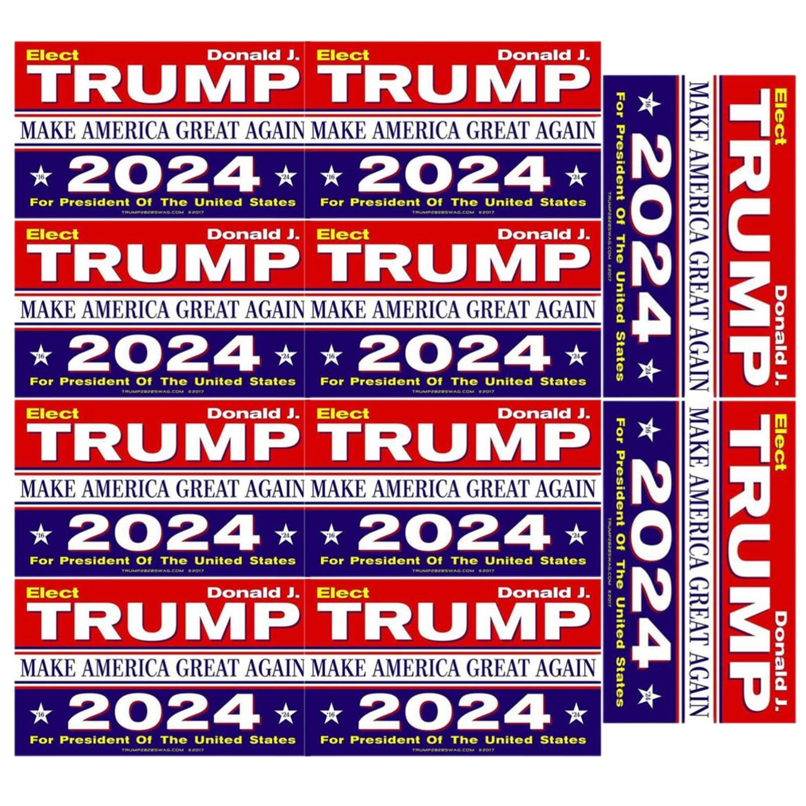 Aufkleber „Trump 2024“, 10 Stück, Autoaufkleber „Take America Back“, individueller Trump Stoßstangenaufkleber, Trump Aufkleber, Make Am-erica Great Again, lustige Vinyl-Aufkleber für LKWs, Laptops von Dfstvup