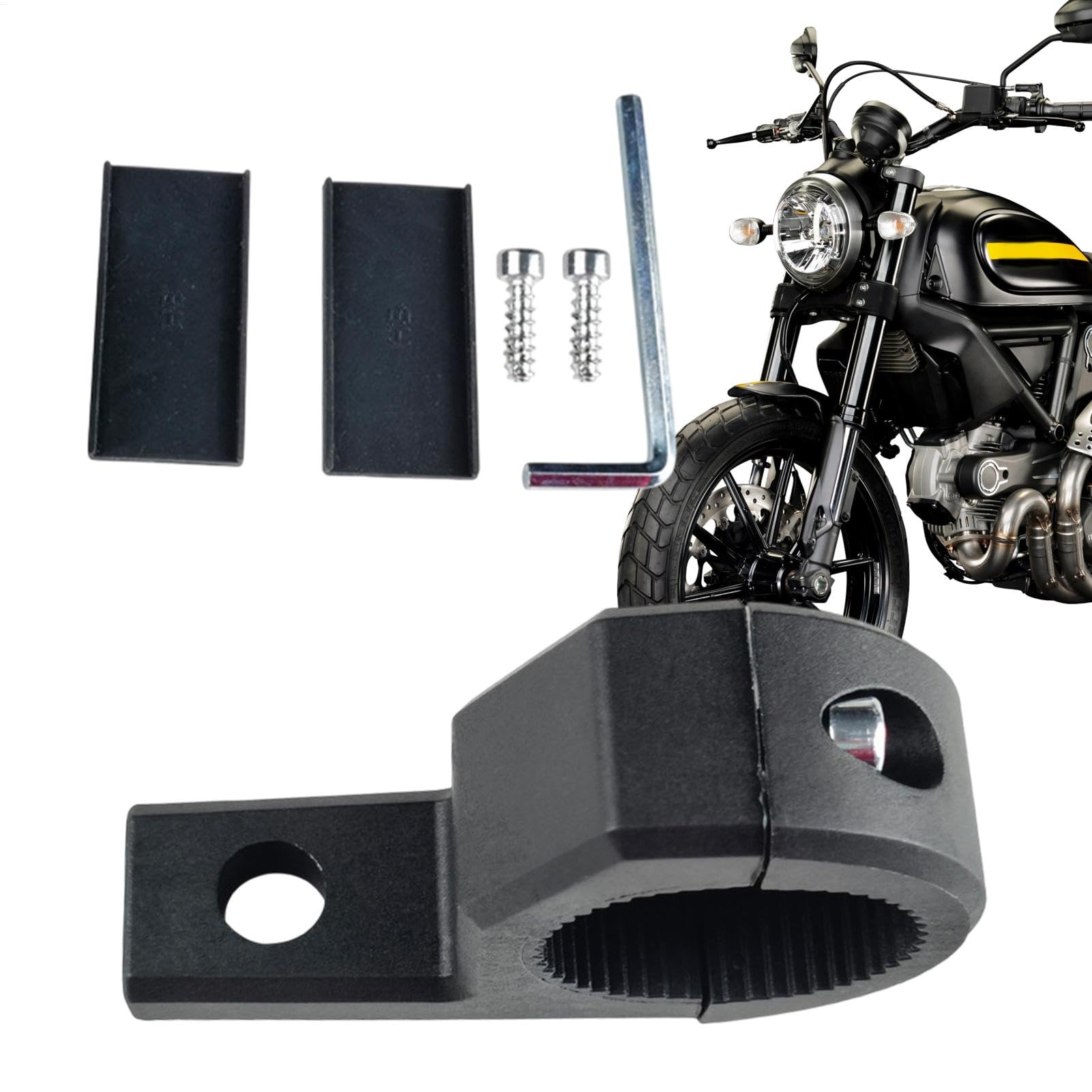 Dfstvup Motorrad -Scheinwerfer -Halterung, Scheinwerfermontagehalterung - Röhrchen -Klemm -Kit -Montage -Klammer - Einstellbare Verlängerungsklemme Spotlight -Halter -Ersatzteile, Motorradzubehör von Dfstvup