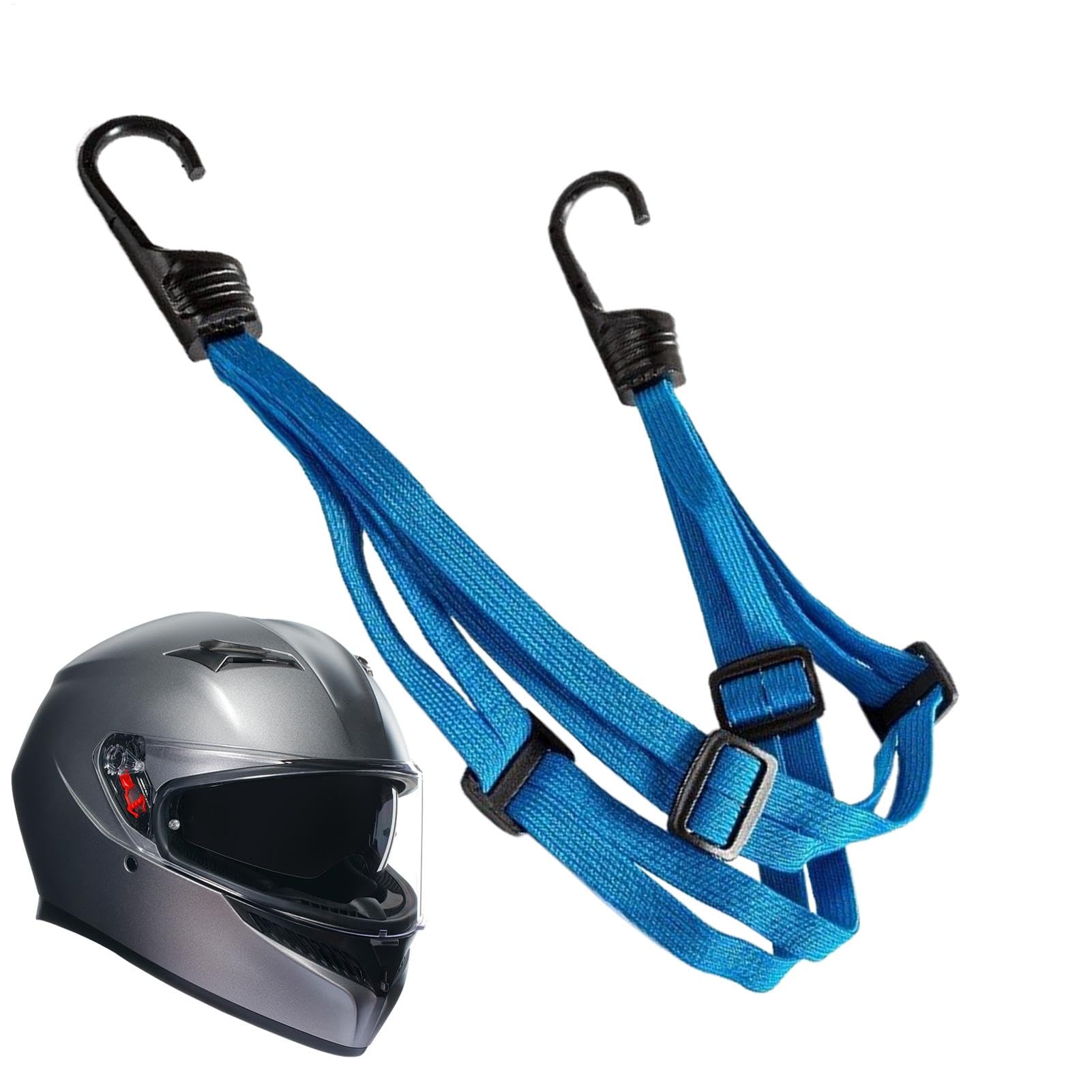 Dfstvup Motorradgepäckbänder, Motorradhelmgurt,Helmseil hoch elastisches Gepäckbindungskabel | Outdoor -Abenteuerzubehör, Bungee -Kabelbindung mit 2 Haken von Dfstvup