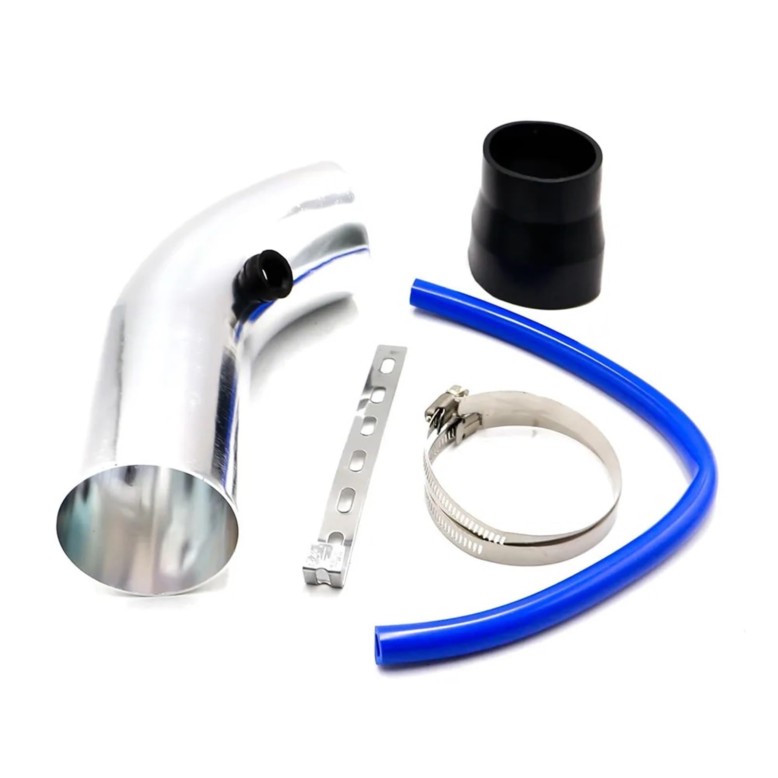 Ansaugrohr 3'' Zoll 76mm Universal Aluminium Auto Luftansaugrohr Kit Rohre Kaltluftansaugsystem Kanalrohr Kit Luftfilter Luft Einlass Schlauch von Dfvajwc