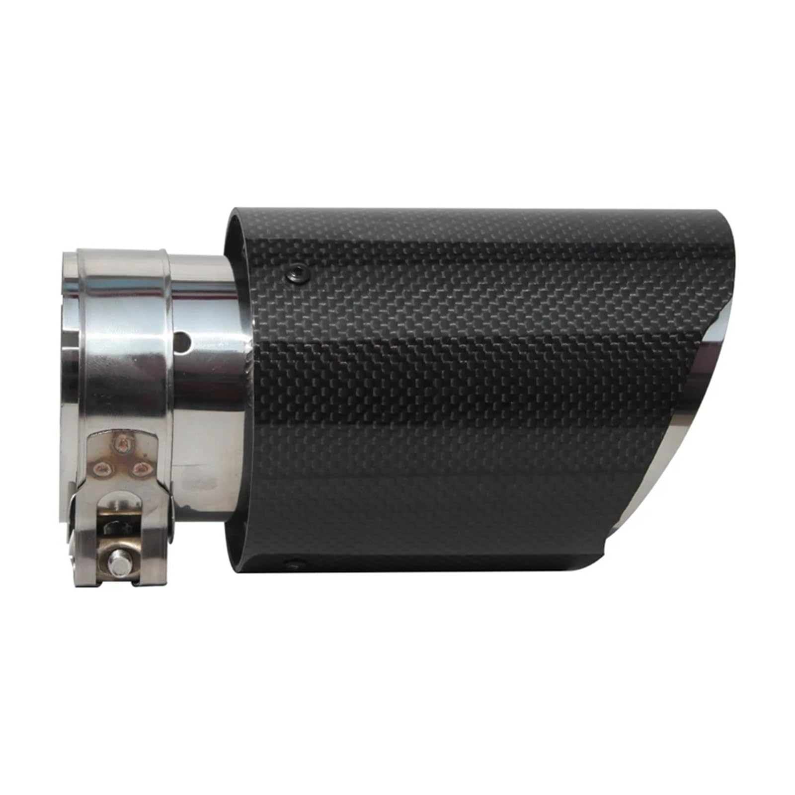 Auto Auspuffrohr 51/57/63/76MM Carbon Fiber Universal Auto Auspuff Spitze Ende Schalldämpfer Endrohr Gerade Glänzend Schwarz Auspuff Endrohr von Dfvajwc