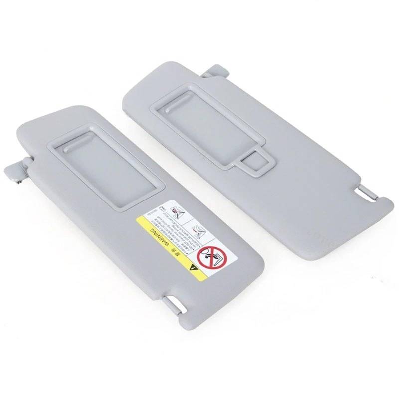 Auto Sonnenblende Auto Teile Innen Dach Sonnenblende Sonnenschutz Sonnenschirm Mit Make-Up Spiegel Für VW Für Golf 7 MK7 Für GTI Superb3 5GG857551 5GG857552 Sonnenblende Auto(1Pair Gray) von Dfvajwc