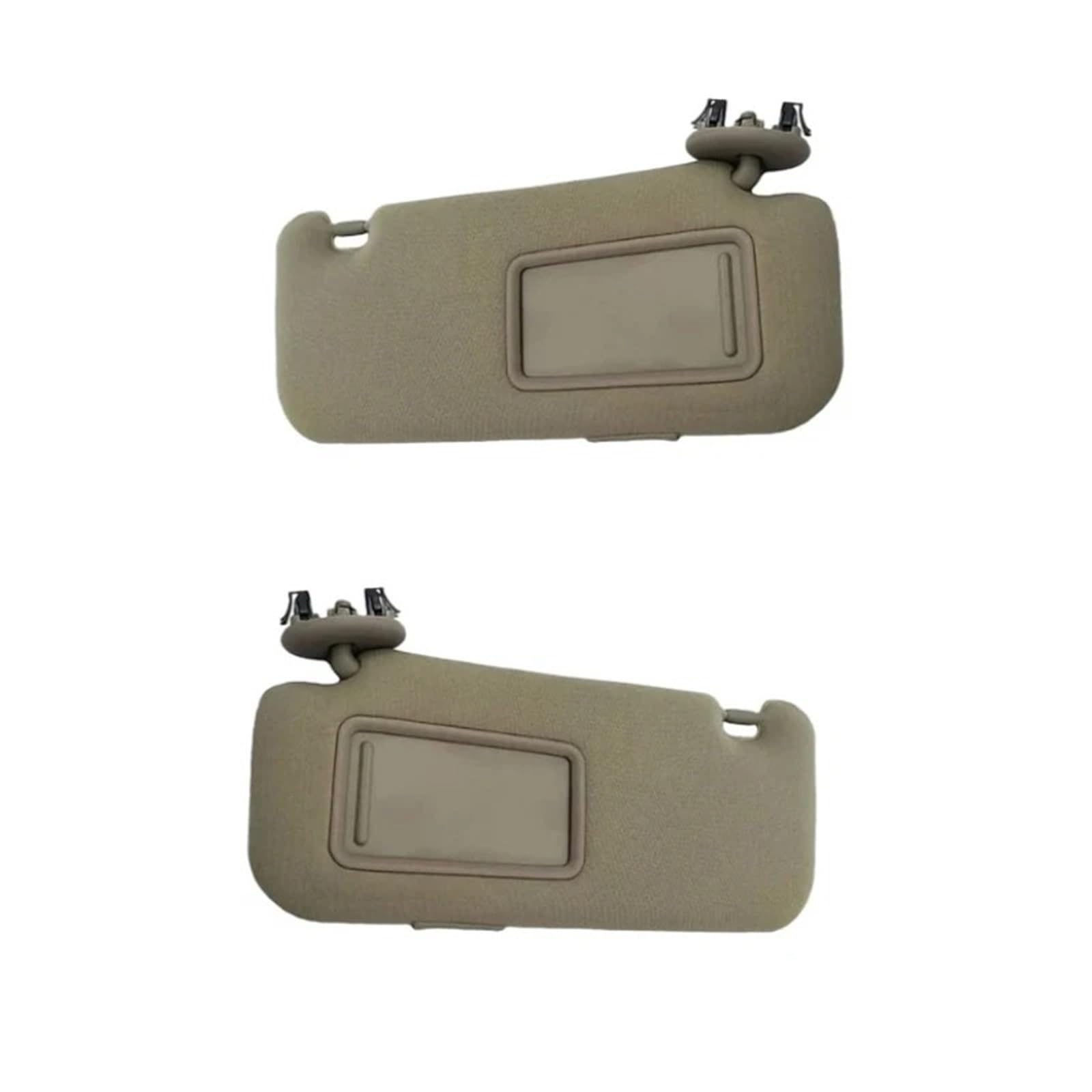 Auto Sonnenblende Front Stop Fahrer Beifahrer Visier Kosmetik Spiegel Auto Teile Für Toyota Für Corolla 2007 2008 2009 2010 2012 2013 74320-02711-E0 Sonnenblende Auto(Beige Left and Right) von Dfvajwc