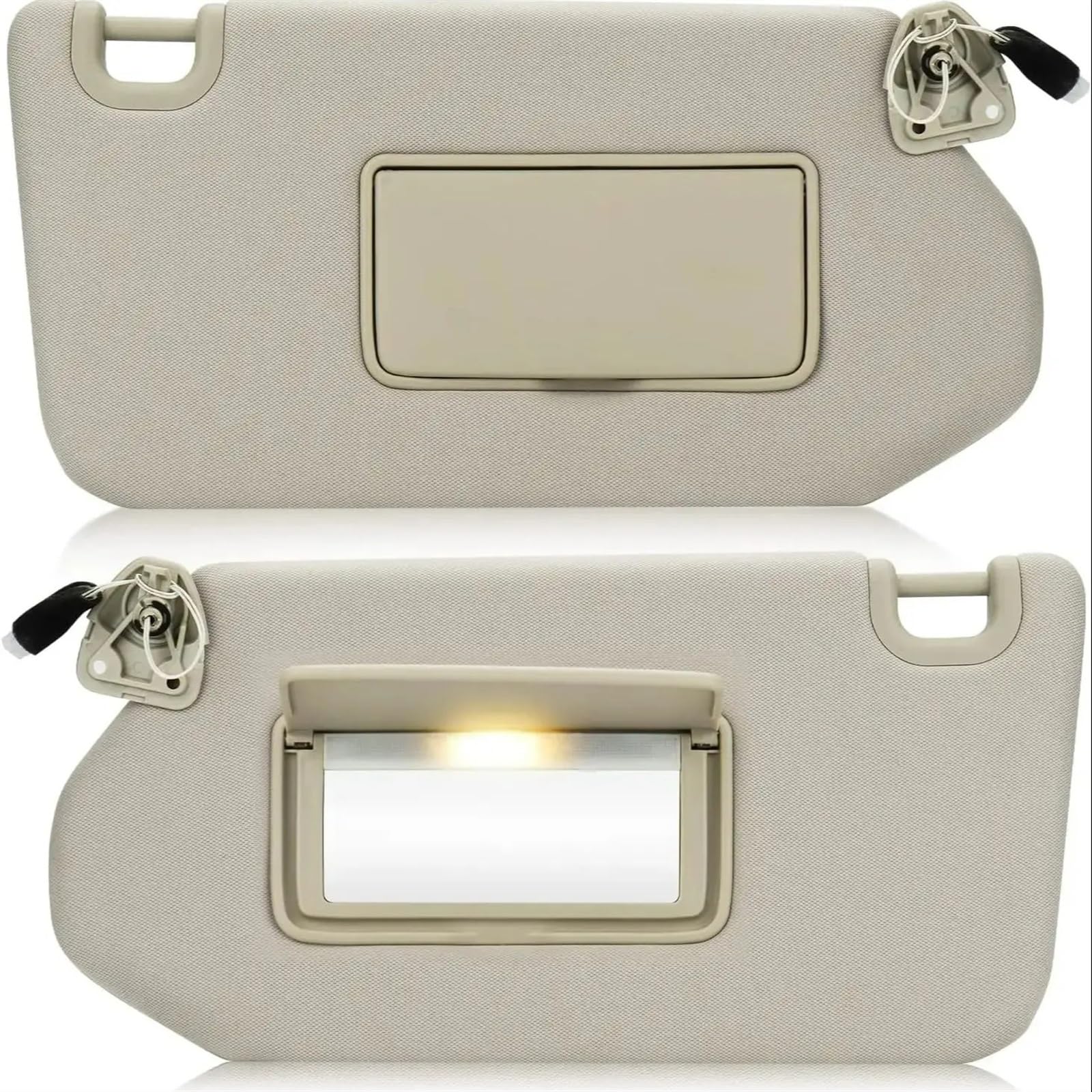 Auto Sonnenblende Linke Und Rechte Sonnenblende Für Nissan Für Pathfinder, Fahrer- Und Beifahrerseite Sonnenblende Auto(Beige Left Right Set) von Dfvajwc