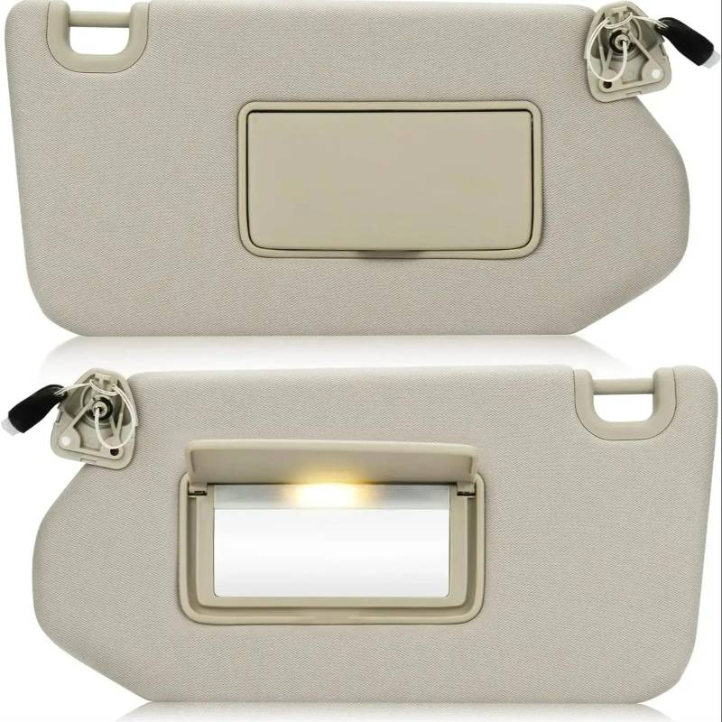 Auto Sonnenblende Linke Und Rechte Sonnenblende Für Nissan Für Pathfinder, Fahrer- Und Beifahrerseite Sonnenblende Auto(Beige Left Right Set) von Dfvajwc