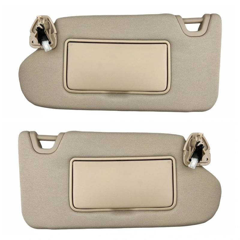 Auto Sonnenblende Sonnenblende Mit Licht Für Nissan Für Altima 2013 2014 2015 2016 2017 2018 96401-3TA2A 96400-3TA2A Sonnenblende Auto(Beige Left and Right) von Dfvajwc