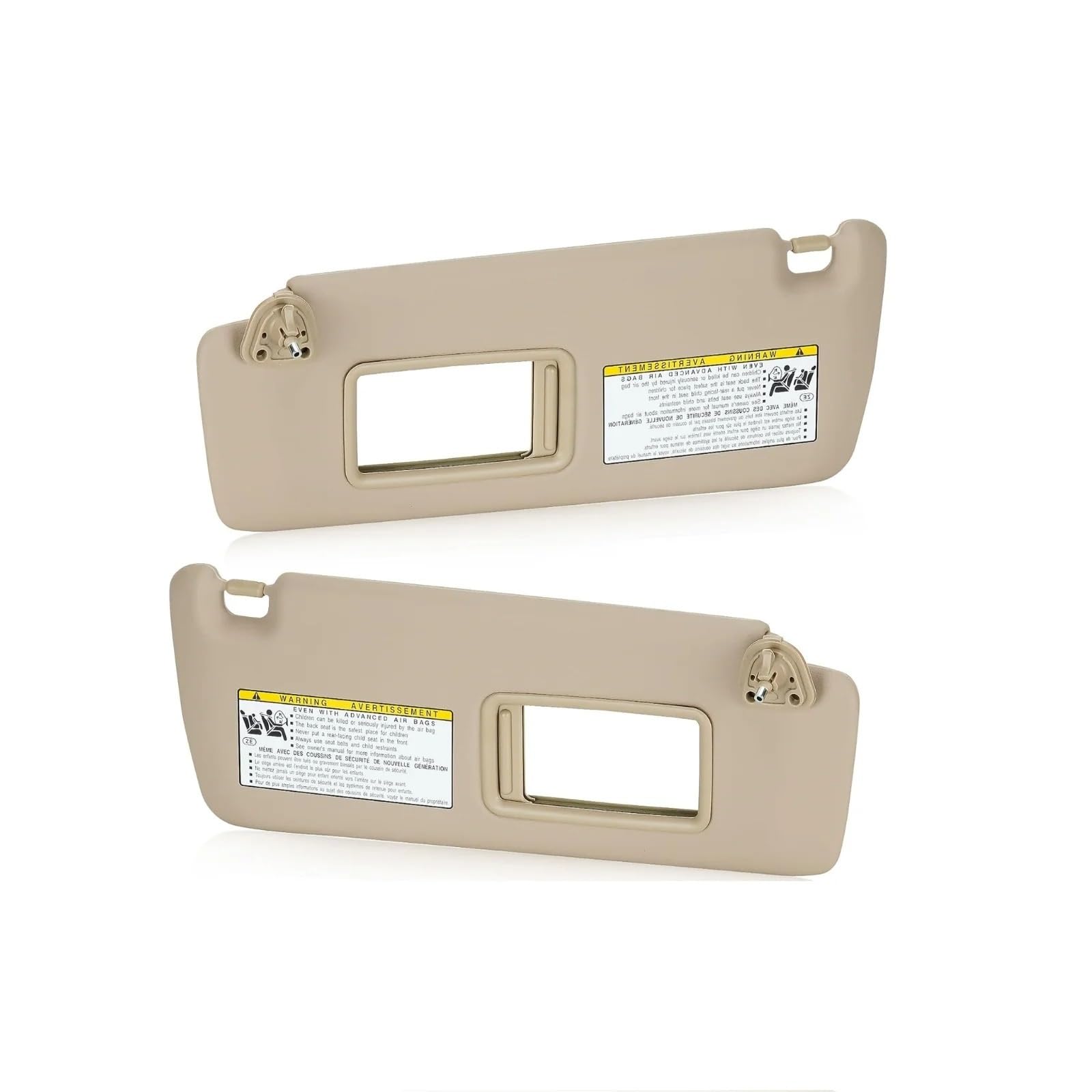 Auto Sonnenblende Sonnenblende Mit Make-up-Spiegel Haupt- Und Beifahrerseite Innen Autoteile Für Toyota Für Highlander 2004 2005 2006 2007 74320-48260-A0 Sonnenblende Auto(Beige Left and Right) von Dfvajwc