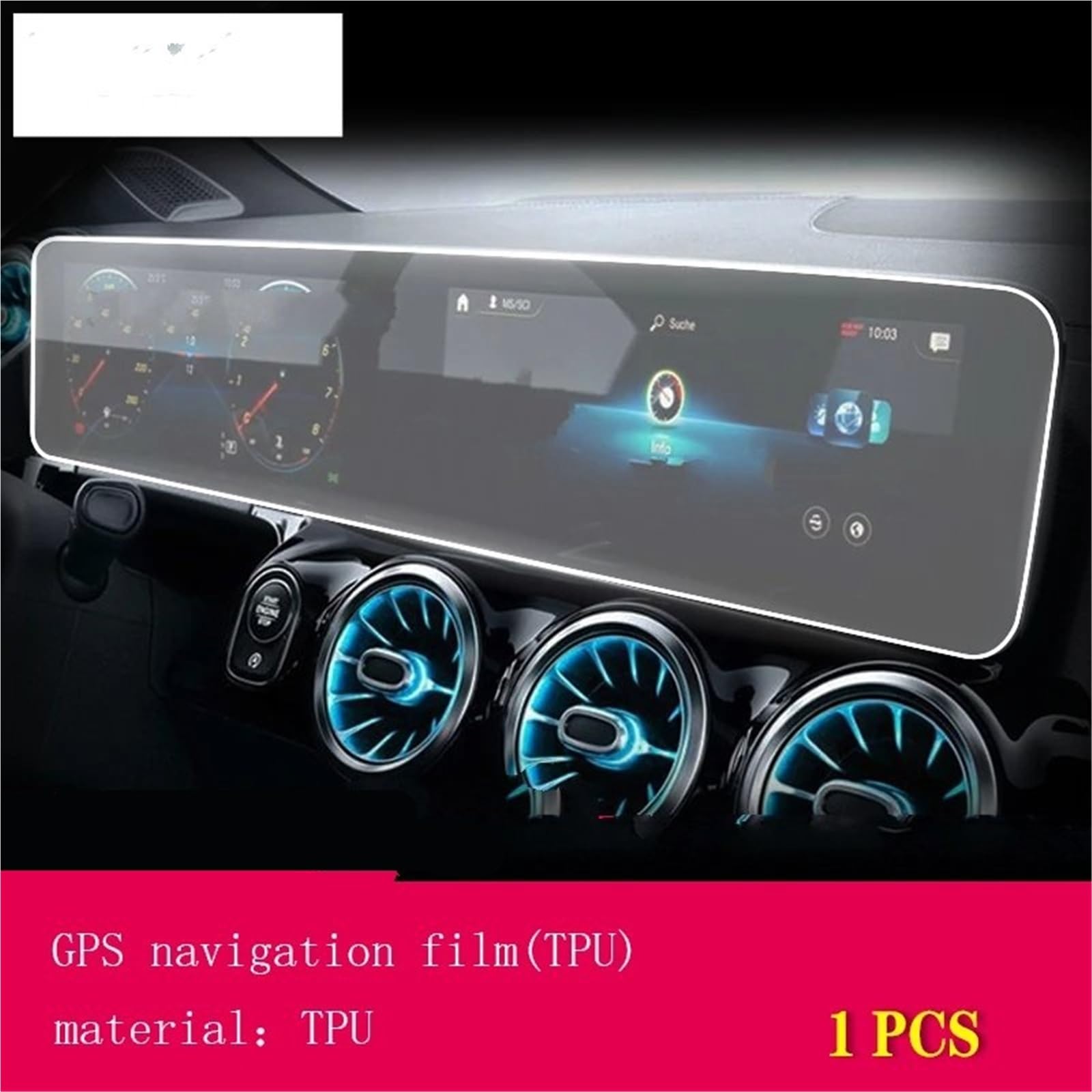 Displayschutzfolie Für Benz Für CLA Für GLA Für H247 2019 2020 2021 2022 2023 Auto GPS Navigation Film LCD Bildschirm TPU Innen Schutz Film Anti-scratch Zubehör GPS-Navigations-Displayschutz(TPU film) von Dfvajwc