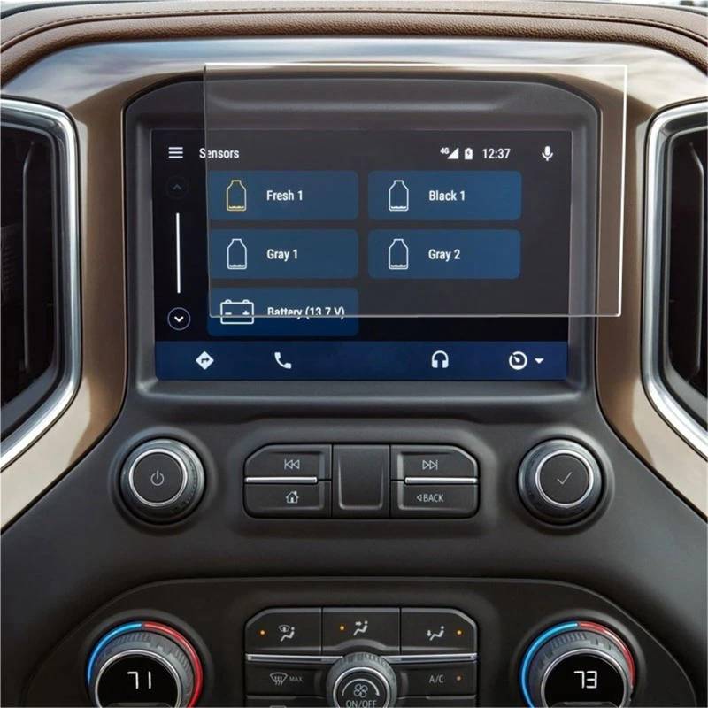 Displayschutzfolie Für Chevy Für Silverado 1500 2021 Auto Radio GPS Navigation Innen Zubehör Gehärtetem Glas Screen Protector Film GPS-Navigations-Displayschutz von Dfvajwc