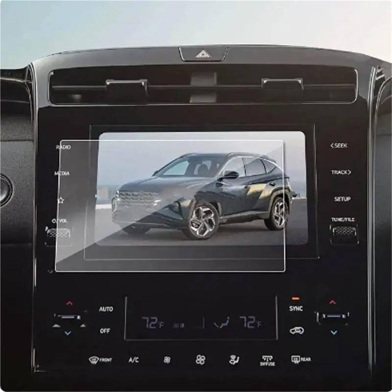 Displayschutzfolie Für Hyundai Für Tucson Für NX4 2022 2023 8 Zoll 10,25 Zoll GPS LCD Navigation Display Zubehör Gehärtetem Glas Screen Protector Film GPS-Navigations-Displayschutz(8inch) von Dfvajwc