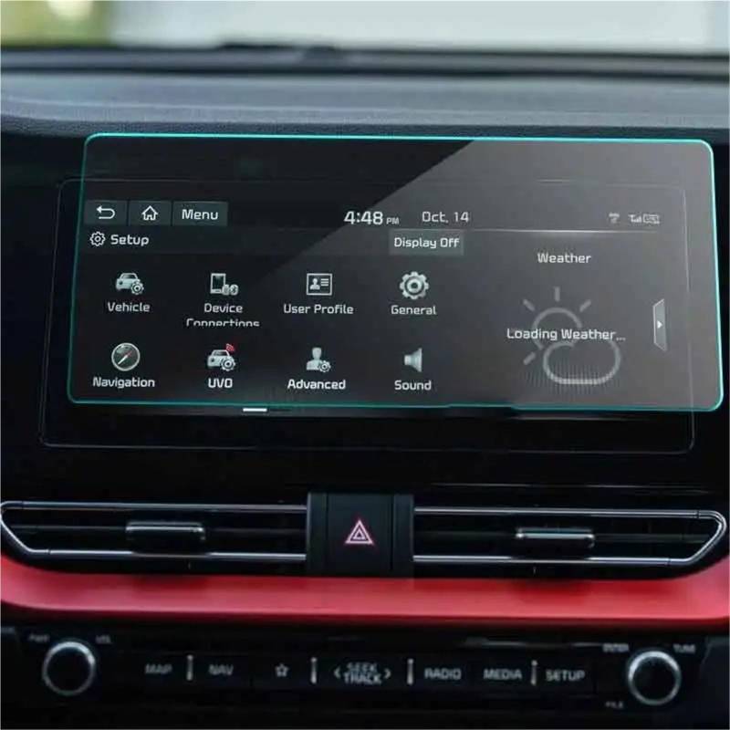 Displayschutzfolie Für Kia Für NIRO 2020 2021 10,25 Zoll Auto Navigation Touch Screen Protector Auto Innen Zubehör Gehärtetem Glas Film GPS-Navigations-Displayschutz von Dfvajwc