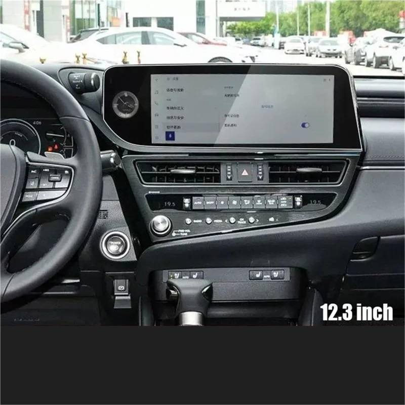 Displayschutzfolie Für Lexus ES Für ES200 Für ES300H 2022 2023 Auto Radio GPS Auto Bildschirm Aufkleber Auto Zubehör 12,3 Zoll Gehärtetem Glas Screen Protector GPS-Navigations-Displayschutz von Dfvajwc