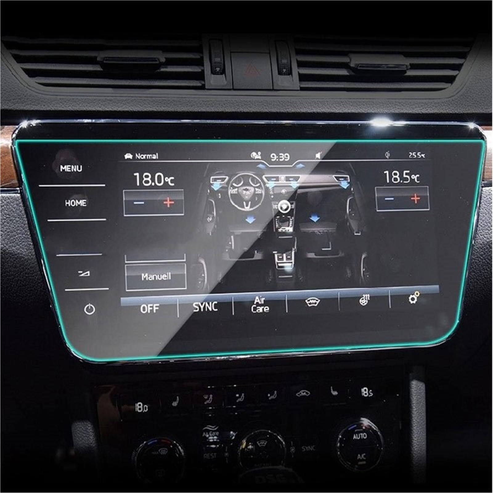 Displayschutzfolie Für Skoda Für Superb 2018 2019 2020 2021 2022 2023 8 Zoll Oder 9,2 Zoll Auto GPS Navigation LCD Bildschirm Anti-Scratch Innen TPU Schutz Film GPS-Navigations-Displayschutz(9.2 Inch von Dfvajwc