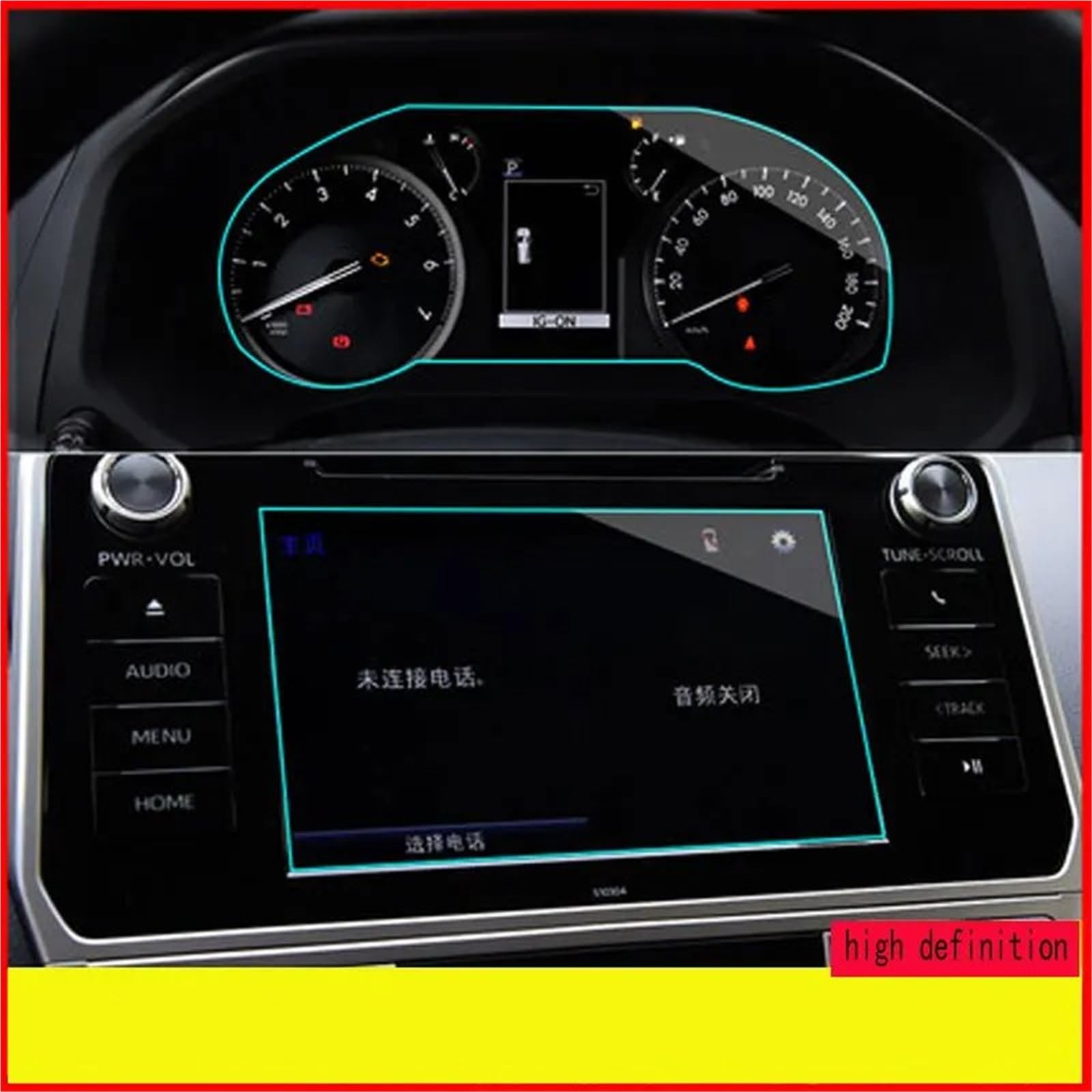 Displayschutzfolie Für Toyota Für Land Für Cruiser Für Prado 150 2010 2011 2012 2013 2014-2020 Gehärtetes Glas Auto Navigation Screen Protector Film Aufkleber Zubehör GPS-Navigations-Displayschutz(8 i von Dfvajwc