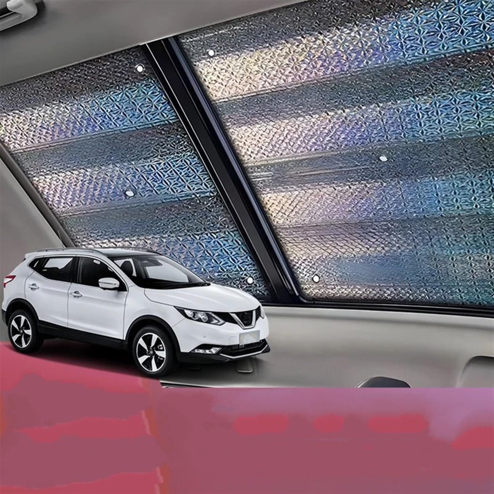 Sonnenschutz Seitenfenster Für Nissan Für Qashqai Für J11 2016 2017 2018 2019 2020 Auto Panoramadach 1X Hitzeschild Fenster Sonnenschutz Anti-UV Schiebedach Sonnenschirm Auto-Sonnenblende von Dfvajwc