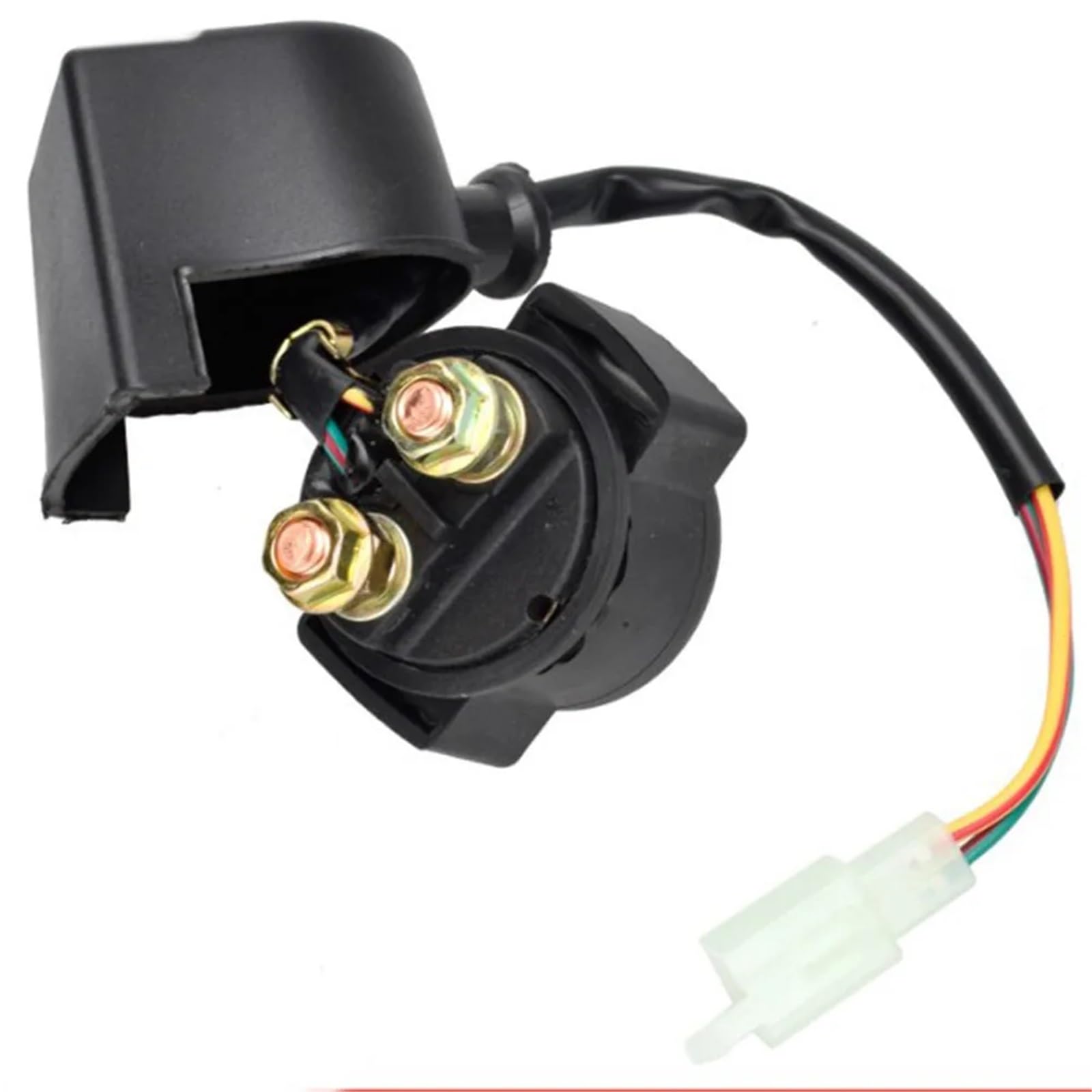 Starter 2Pin Starter Relais Magnetventil Mit Abdeckung 1PZ75XO90C Für GY6 50cc 70cc 90cc 110cc 125cc 150cc 200cc 250cc ATV Moped Go-Kart Anlassermotor von Dfvajwc