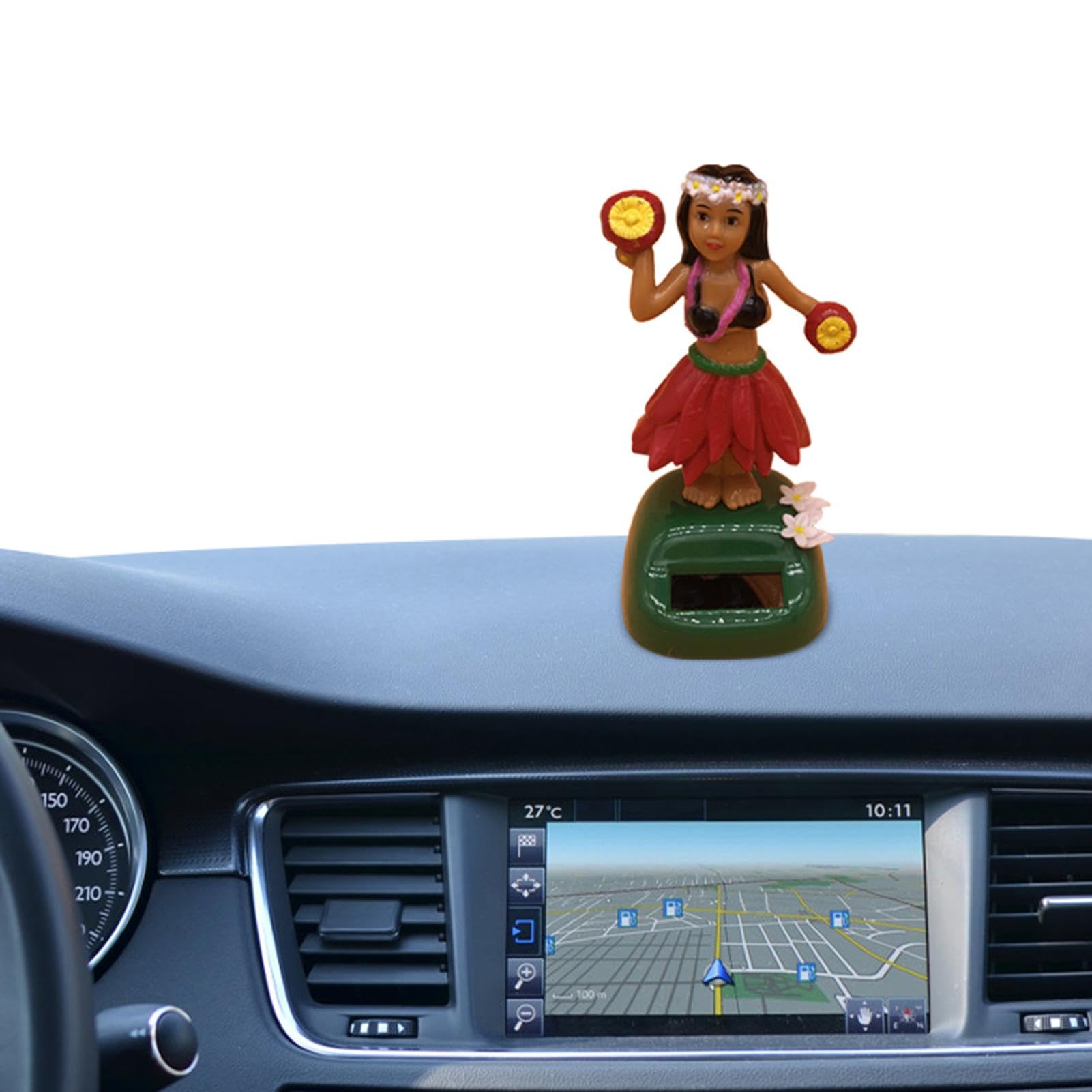 Dgkdek Auto-Ornamente für Armaturenbrett - Auto-Hawaii-Mädchen-Miniatur-Puppe - Sammelfiguren, solarbetriebene Armaturenbrett-Ornamente, Schreibtischation, Auto-Innenausstattung von Dgkdek