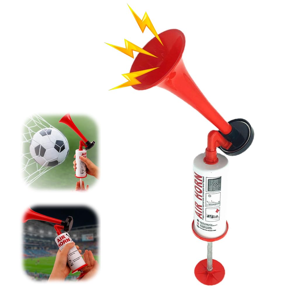 Dhqkqg Fanfare Luftdruck, Hand Air Horn Pumpe Laut, Tragbare Krachmacher Horn, Drucklufthorn Handheld, Lufthorn für Handball Fußball Stadionhorn Boot Party von Dhqkqg