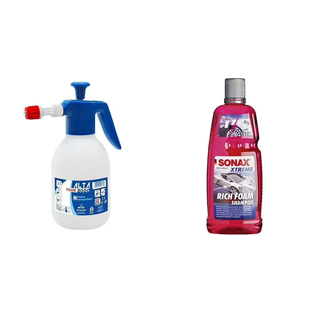 Di Martino al4002 F Pumpe A Druck & SONAX Xtreme RichFoam Shampoo (1 Liter) Schaum-Shampoo/Snow Foam Shampoo erzeugt dichten, langhaftenden & schmutzlösenden Schaumteppich von Di Martino