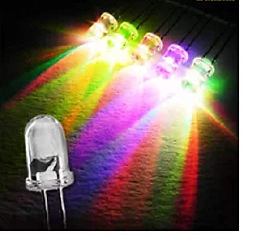 Diamex 50 Stück Regenbogen-LED 5mm 10000mcd Farbwechsel RGB Auto Rainbow langsam von Diamex