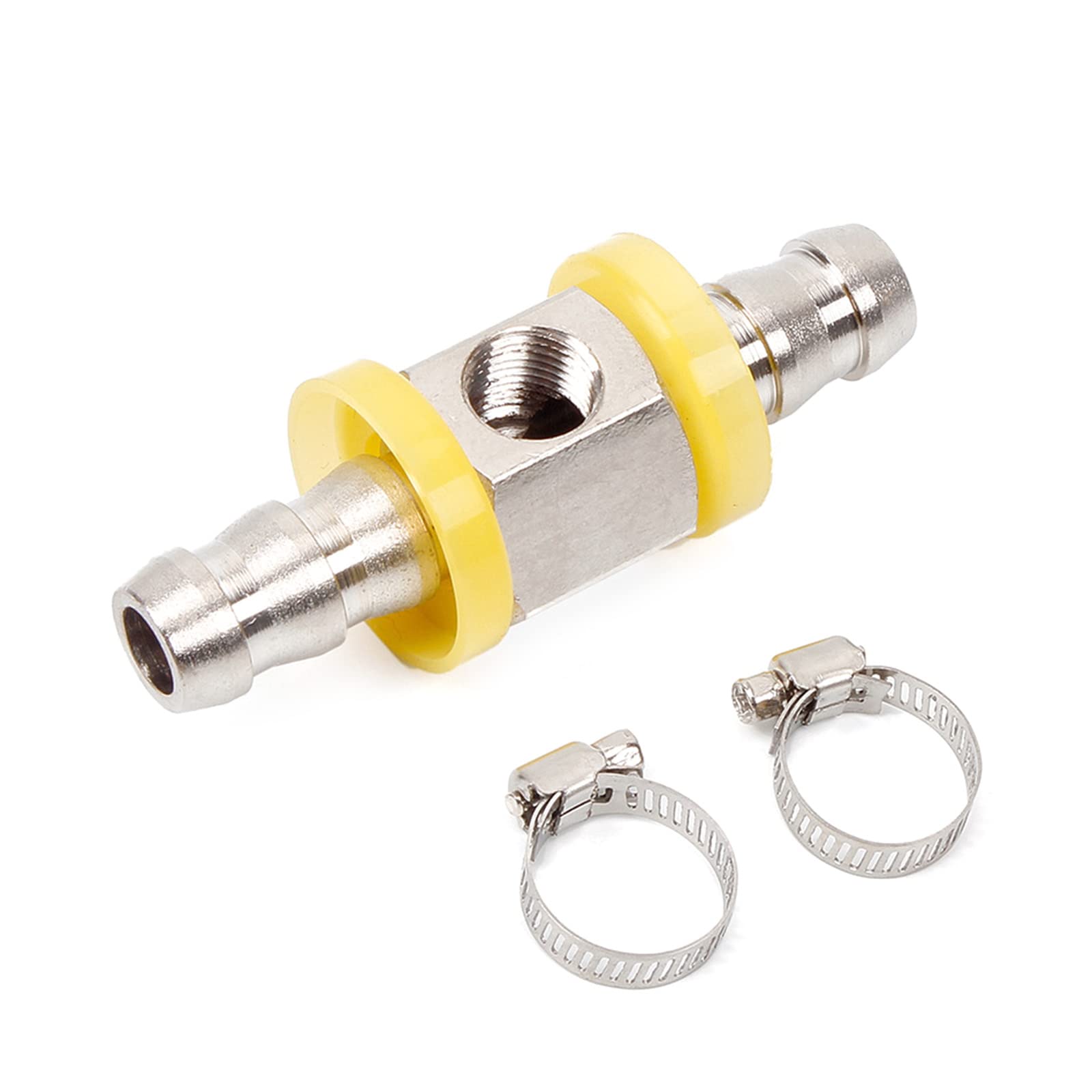 Diarypiece 3/8-Zoll Kraftstoffleitung Kraftstoffdruck Mit Widerhaken Push Lock T Fitting Adapter Mit 1/8-27 NPT Sensoranschluss (3/8 Zoll) Kraftstoffdruckmesser Sensor von Diarypiece