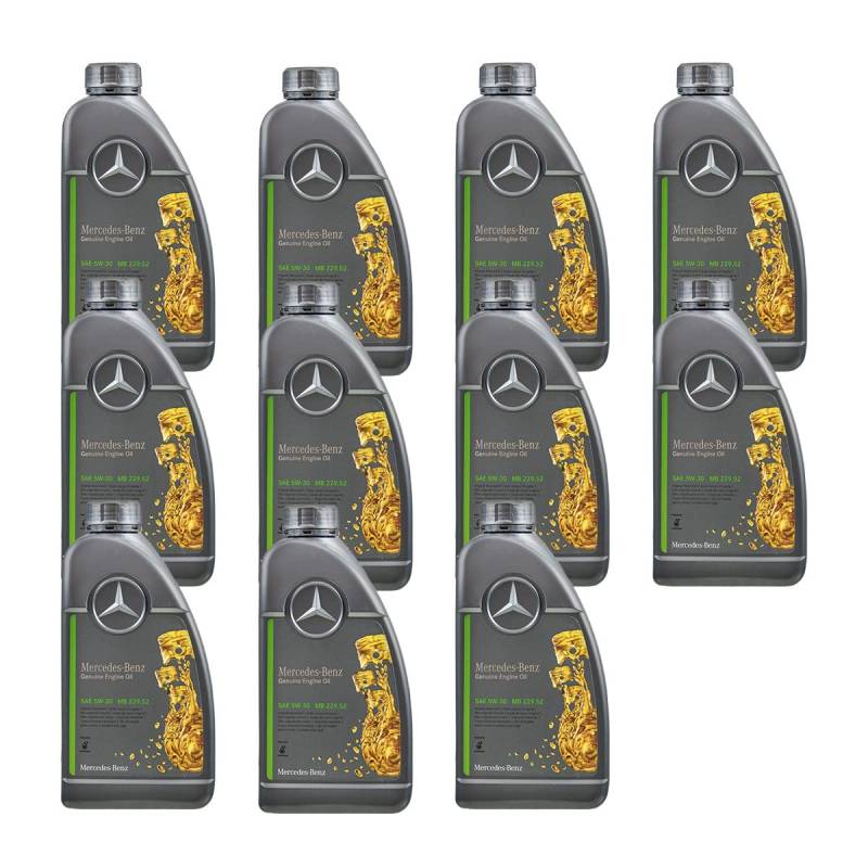 11x1L Original Mercedes Synthetic Motoröl 5W-30 229.52 A 001 989 37 01 BGA6 von Diederichs