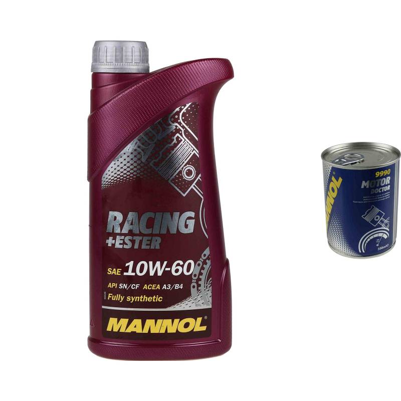 1L Motoröl MANNOL Racing+Ester 10W-60 1x MANNOL Motor Doctor ADDITIV von Diederichs