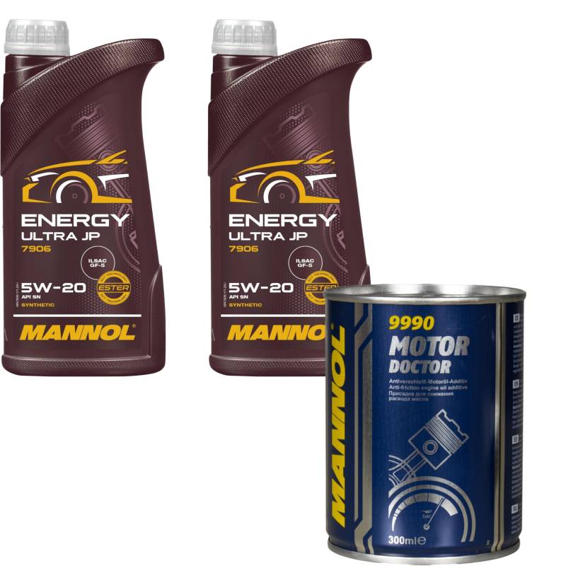 2L Motoröl MANNOL Energy Ultra JP 5W-20 1x MANNOL Motor Doctor ADDITIV von Diederichs