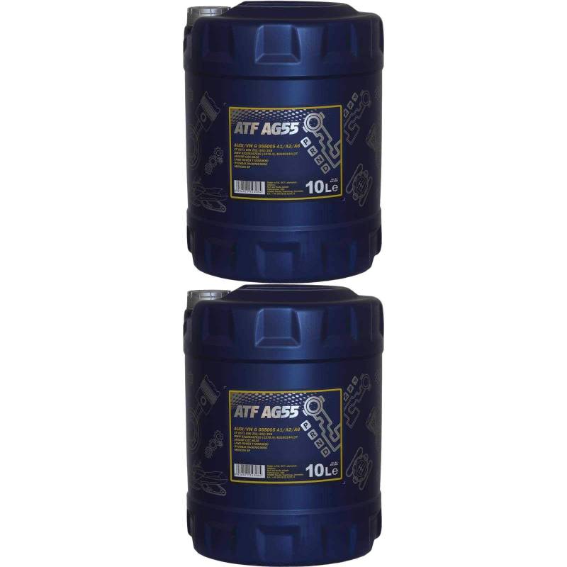 2x10 Liter MANNOL Hydrauliköl ATF AG55 Hydraulic Fluid Automatikgetriebeöl Gear von Diederichs