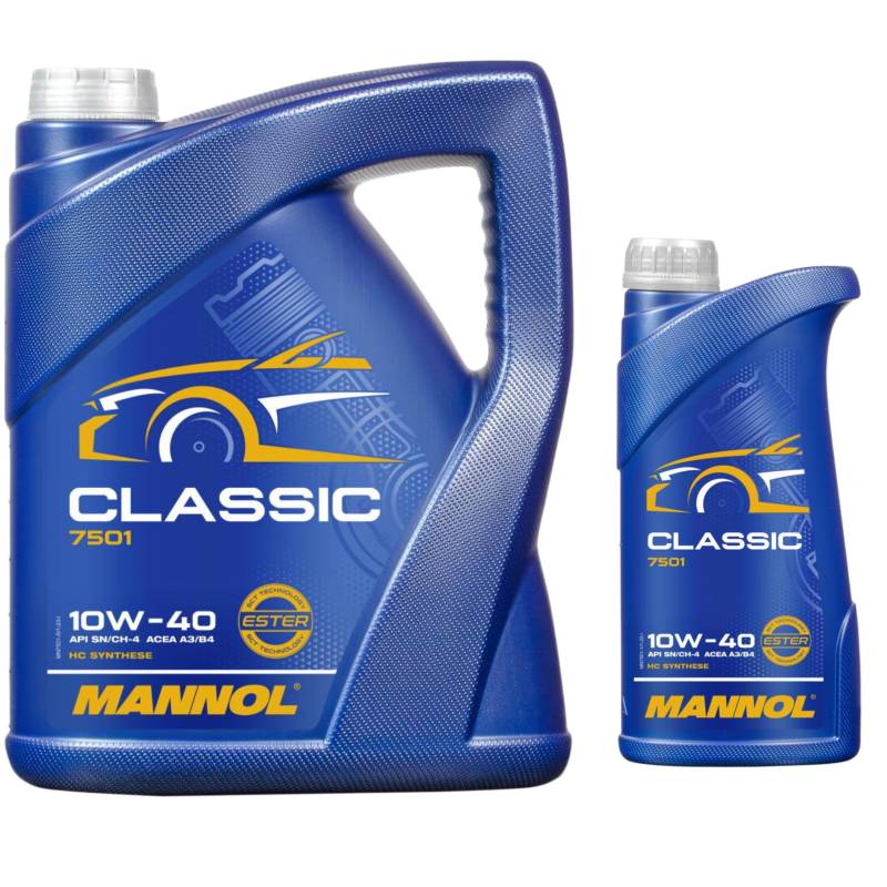 6 Liter Original MANNOL Motoröl Classic 10W-40 Engine Oil Öl 11192456 von Diederichs