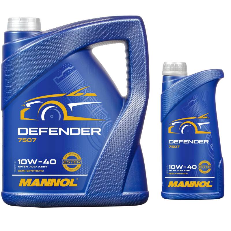 6 Liter Original MANNOL Motoröl Defender 10W-40 Engine Oil Öl 11192459 von Diederichs