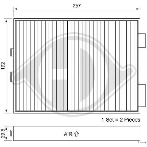 Filter, Innenraumluft Diederichs DCI0037S von Diederichs