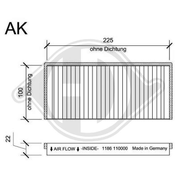 Filter, Innenraumluft Diederichs DCI1186S von Diederichs