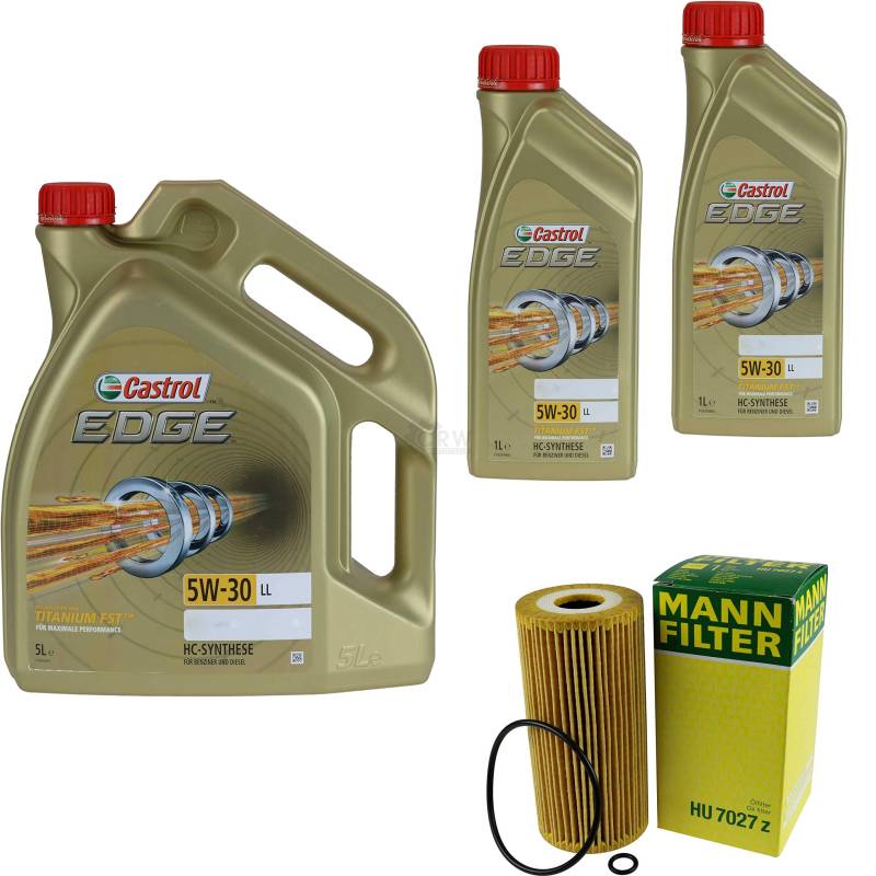 Filter Set Inspektionspaket 7 Liter Motoröl EDGE Titanium FST 5W-30 LL MANN-FILTER Ölfilter von Diederichs