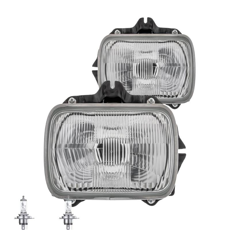 Halogen Scheinwerfer Set H4 für Hilux V Pick-up IV inklusive OSRAM Lampen ohne Lampenträger Glühlampe von Diederichs