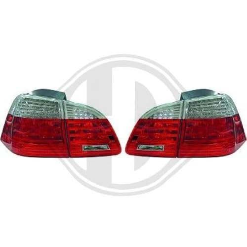 Heckleuchtensatz P21W,W16W,H21W LED rot, chrom BMW 5 Touring (E61) ab 06/04 Rückleuchte von Diederichs