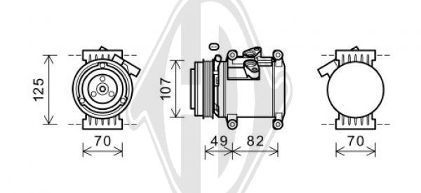 Kompressor, Klimaanlage Diederichs DCK1156 von Diederichs