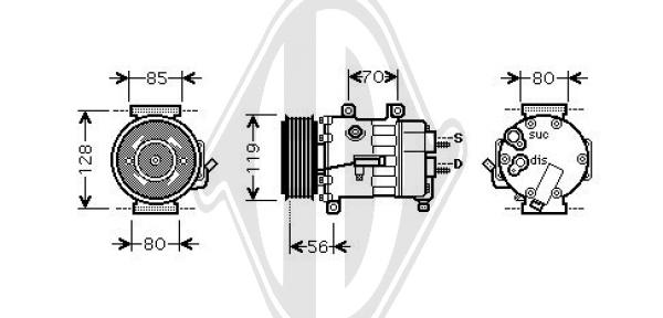 Kompressor, Klimaanlage Diederichs DCK1181 von Diederichs