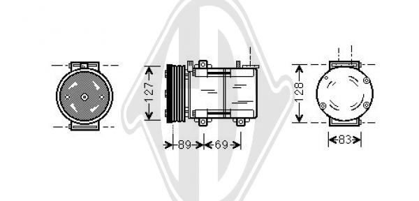 Kompressor, Klimaanlage Diederichs DCK1255 von Diederichs