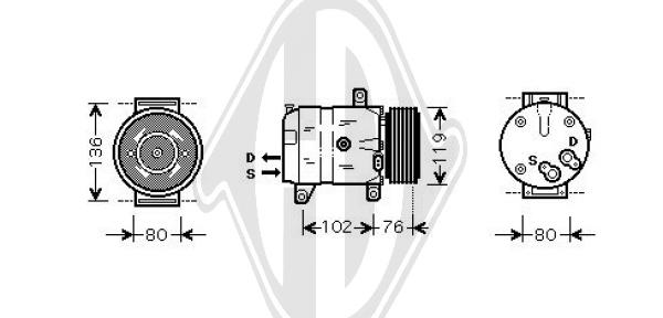 Kompressor, Klimaanlage Diederichs DCK1462 von Diederichs