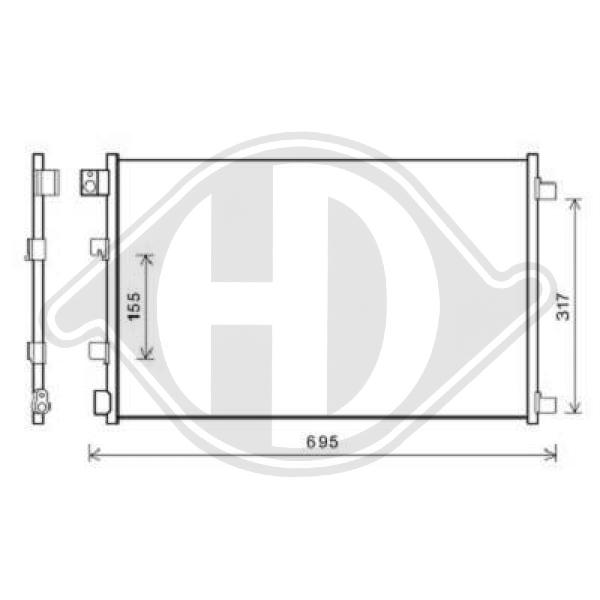 Kondensator, Klimaanlage Diederichs DCC1115 von Diederichs