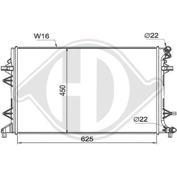 Kühler, Motorkühlung Diederichs DCM3907 von Diederichs