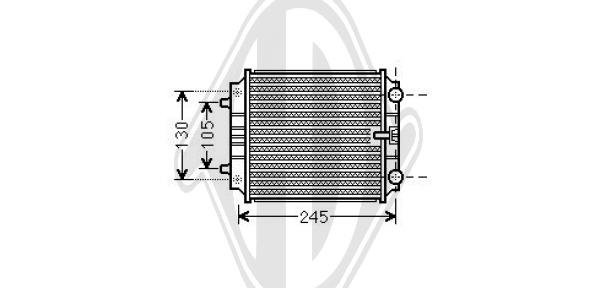 Kühler, Motorkühlung Diederichs DCM3828 von Diederichs