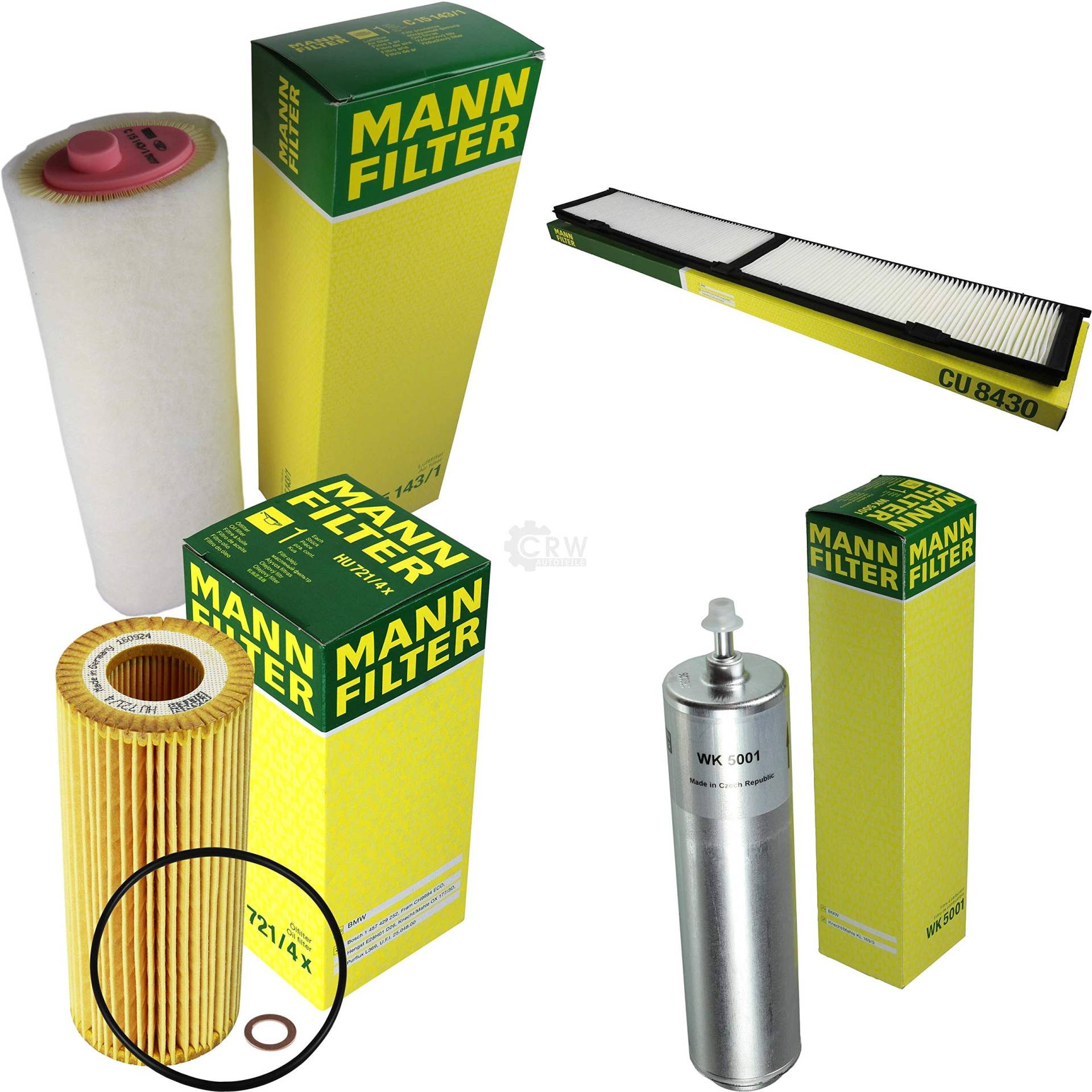 MANN-FILTER Inspektions Set Inspektionspaket Innenraumfilter Kraftstofffilter Luftfilter Ölfilter von Diederichs