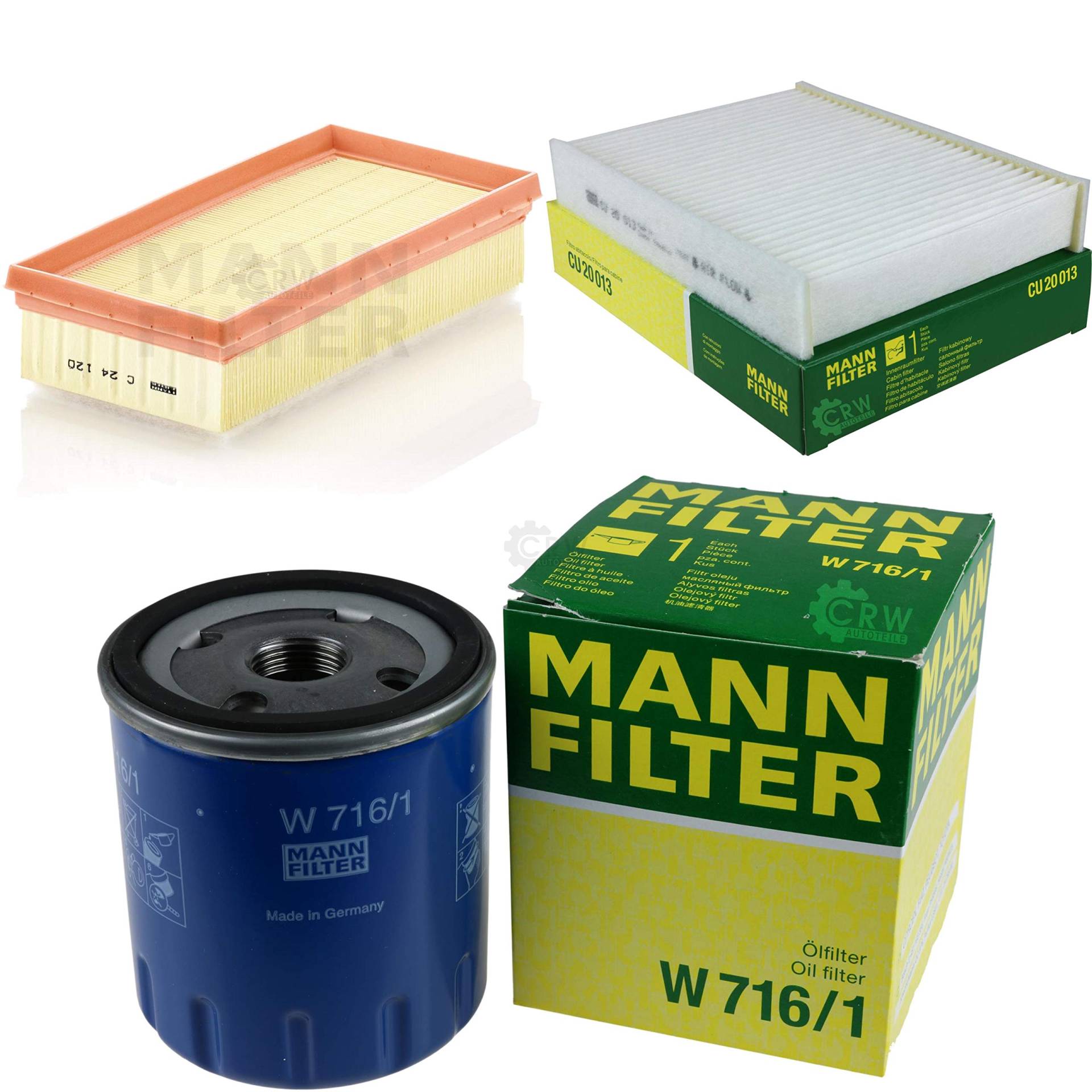 MANN-FILTER Inspektions Set Inspektionspaket Innenraumfilter Luftfilter Ölfilter von Diederichs