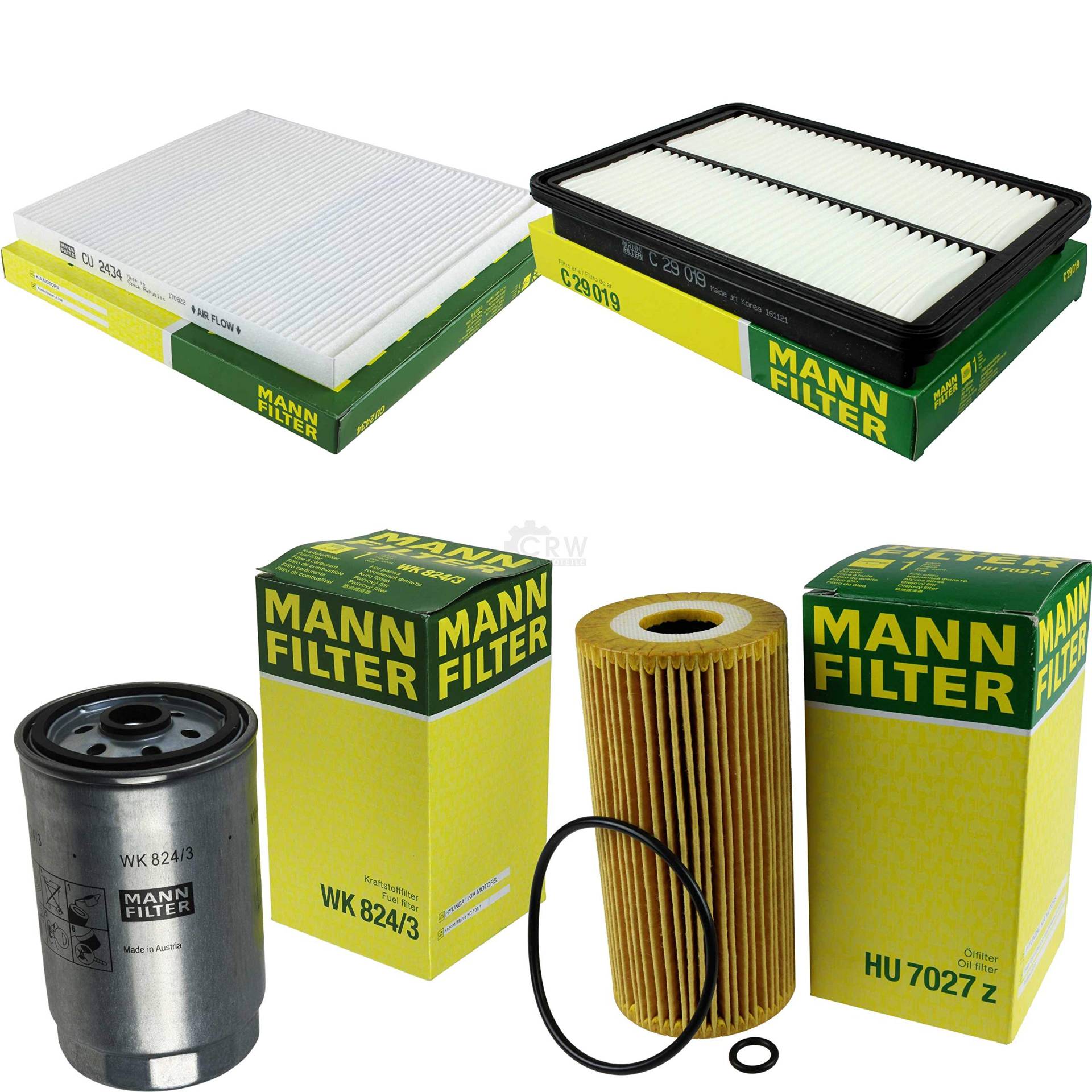 MANN-FILTER Inspektions Set Inspektionspaket Luftfilter Ölfilter Innenraumfilter Kraftstofffilter von Diederichs